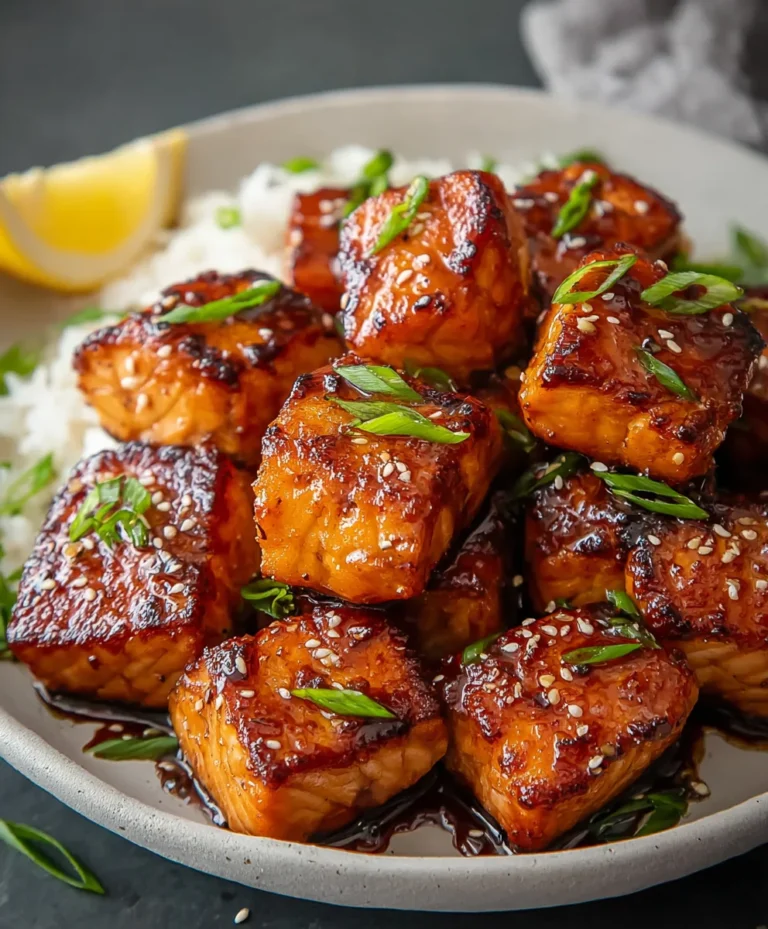 Quick Honey Garlic Salmon Bites-Easy Weeknight Meal