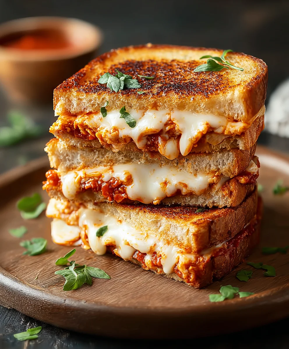 Easy Lazy Chicken Parmesan Grilled Cheese Recipe