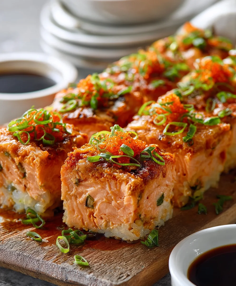 Spicy Salmon Sushi Bake - Easy & Delicious Recipe