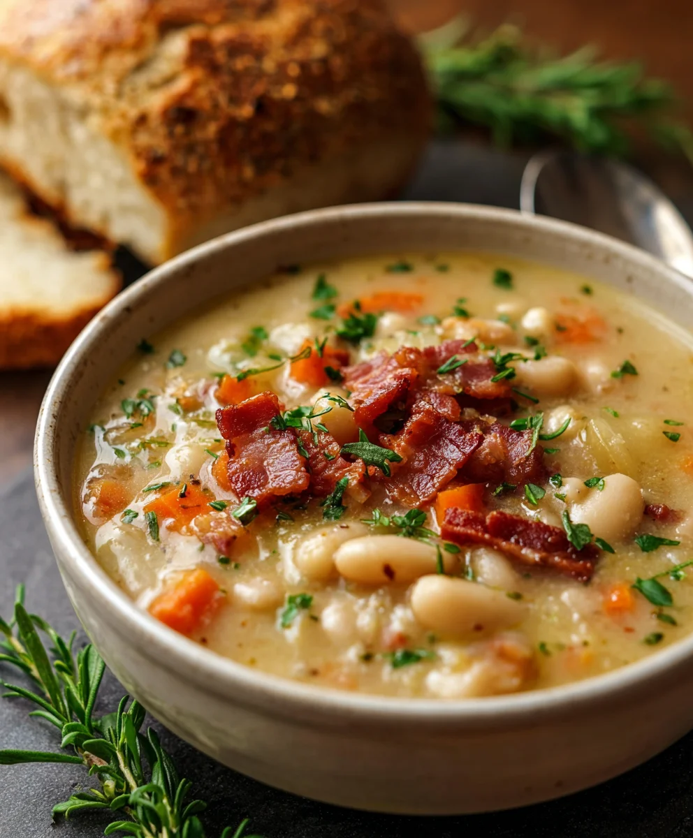 Hearty White Bean Beef Beef Bacon Soup Recipe