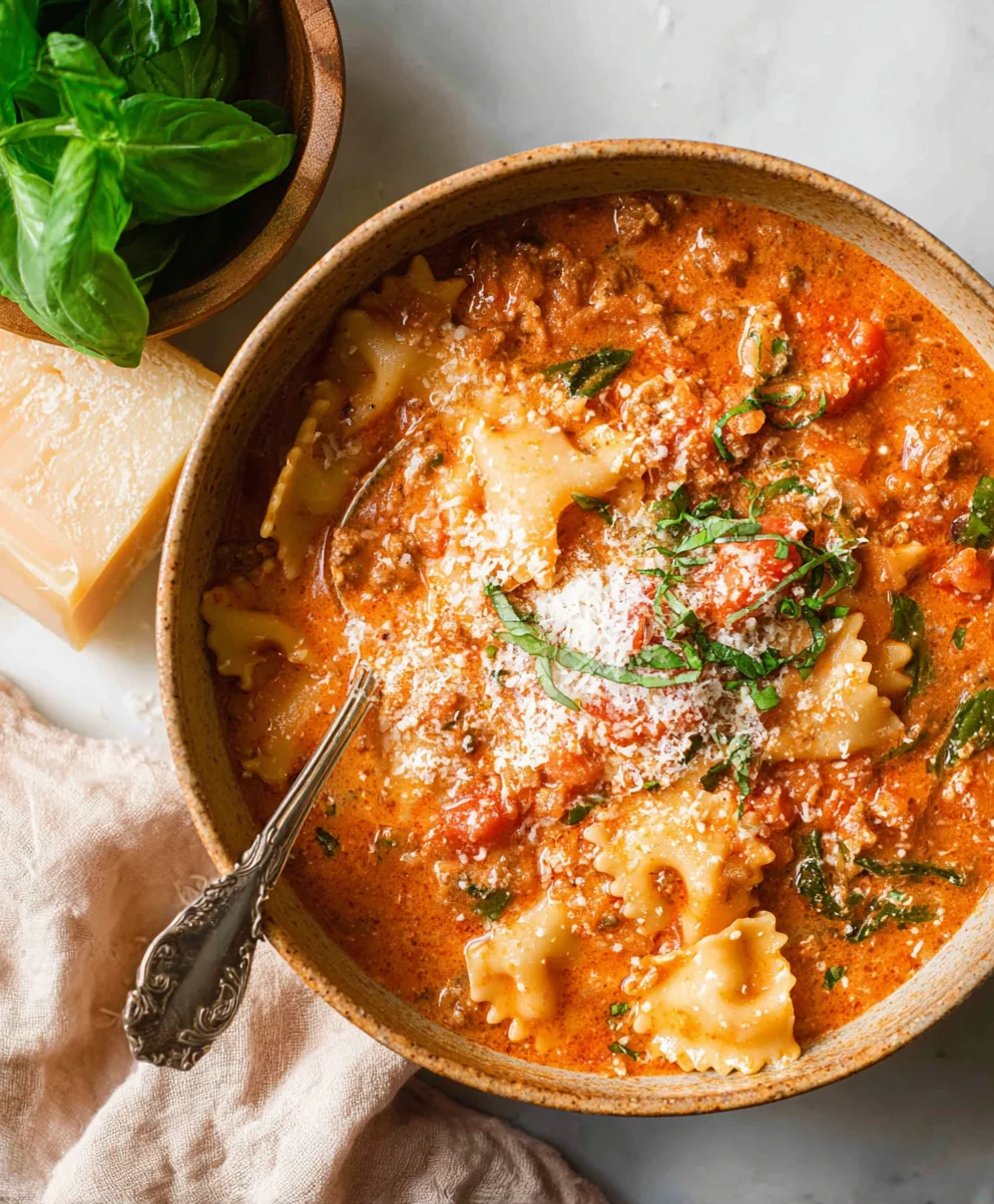 Easy Creamy Lasagna Soup Recipe-Quick & Delicious