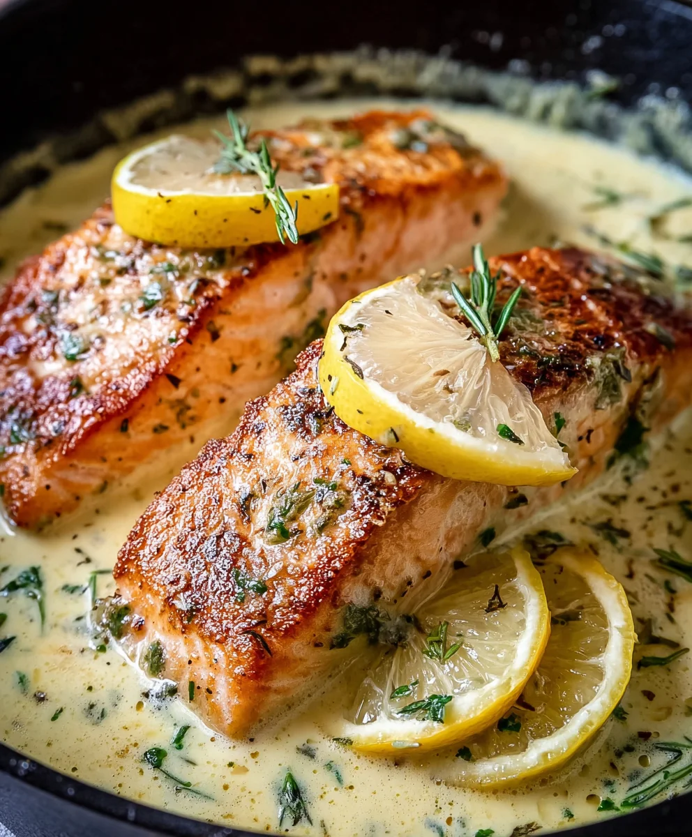 Creamy Lemon Butter Salmon Recipe