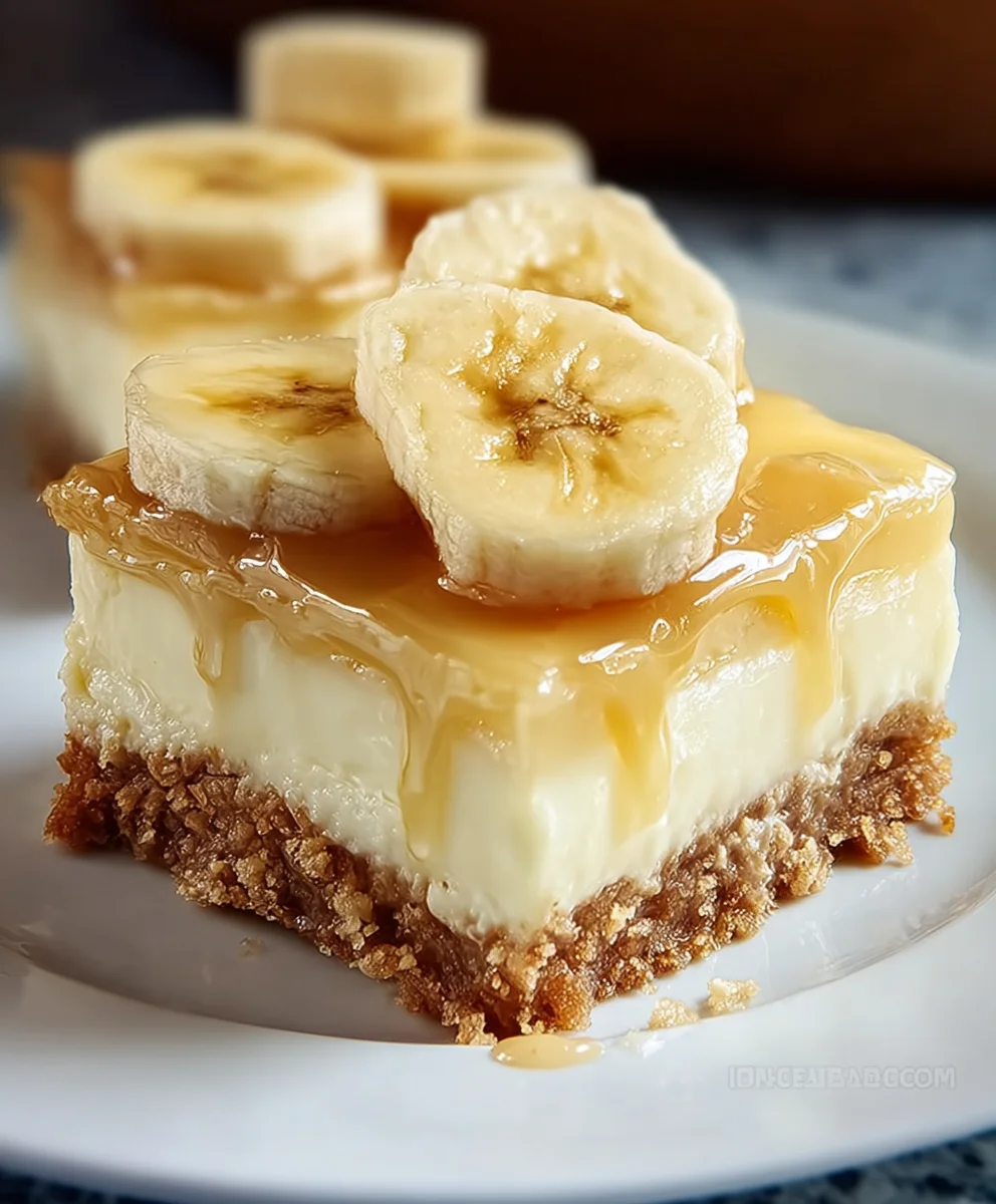 Banana Pudding Cheesecake Bars - Creamy Dessert Bliss