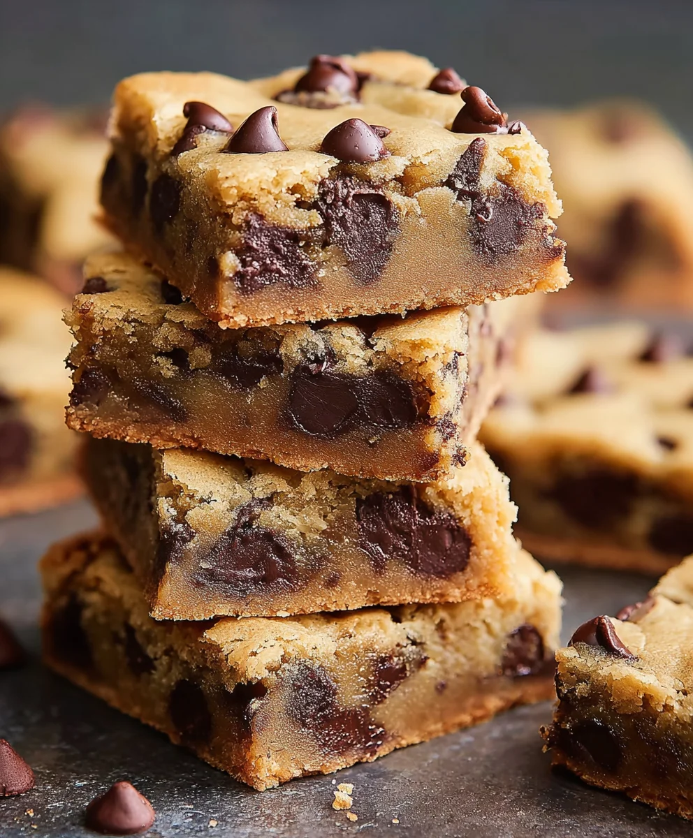 Easy Chocolate Chip Cookie Bars - Best Homemade Recipe