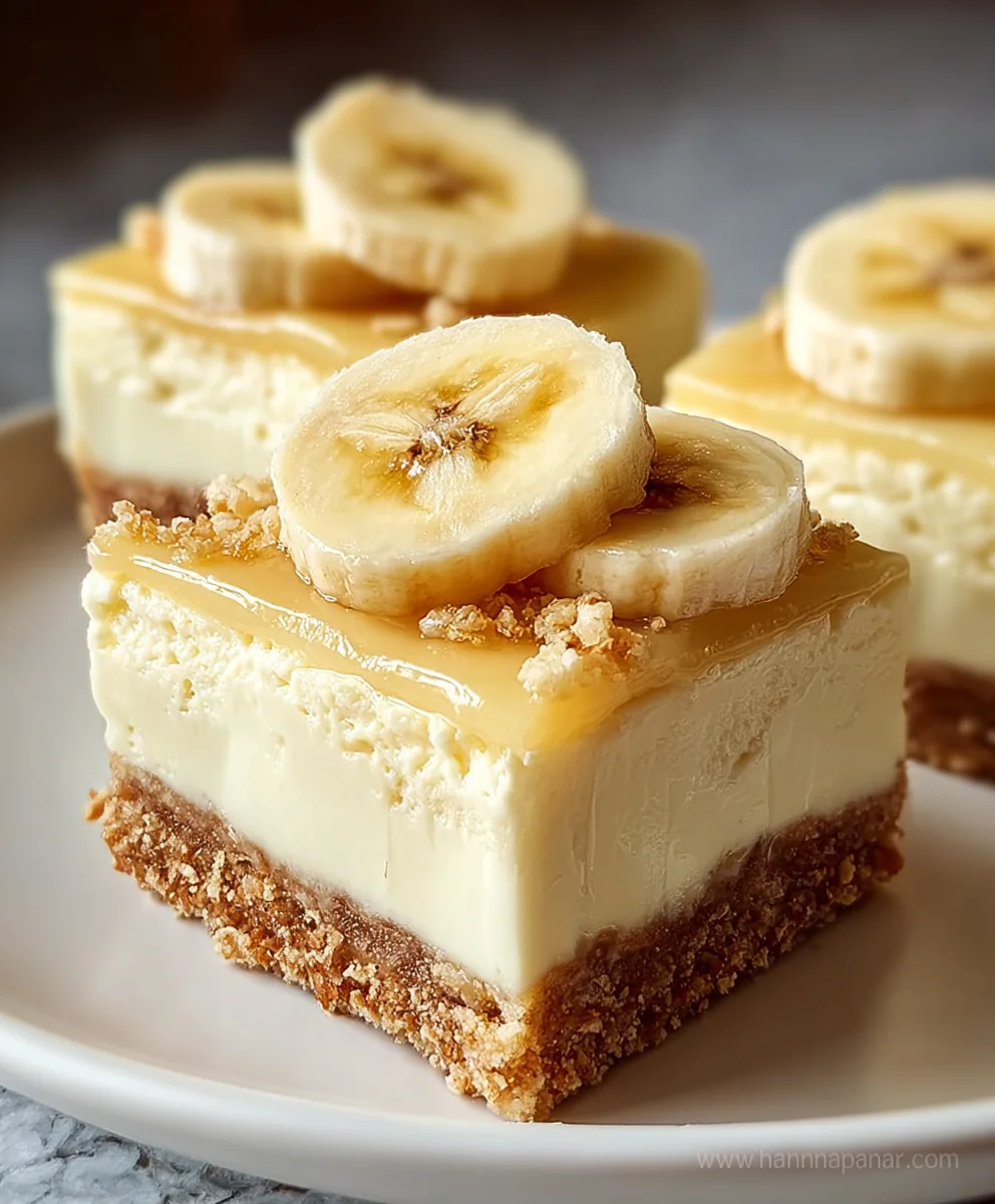 Banana Pudding Cheesecake Bars - Creamy Dessert Bliss
