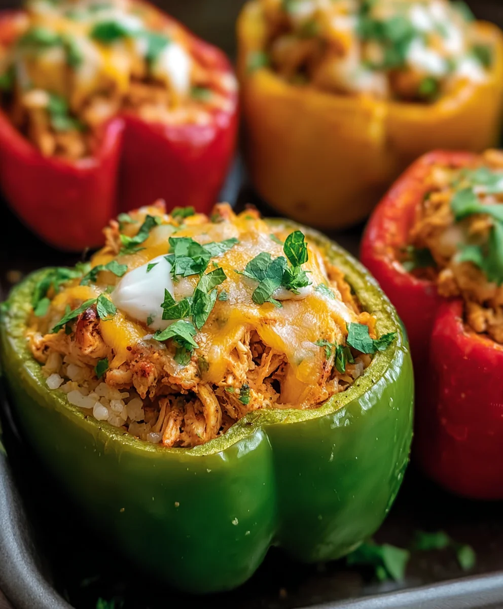 Easy Chicken Stuffed Peppers Dinner Recipe