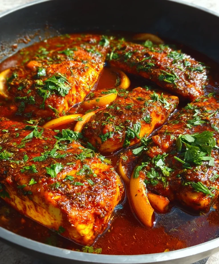 Spicy Moroccan Fish Recipe-Rich Sauce Flavor