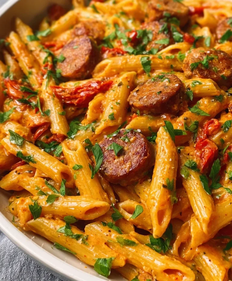 Creamy Cajun Beef Sausage Pasta 30-Minute Meal