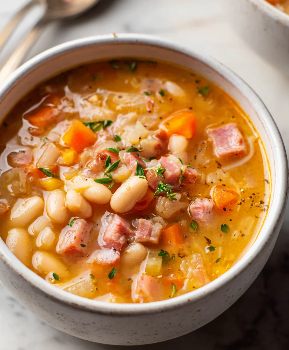 Easy Beef Beef Ham and Bean Soup - Comfort Food Recipe