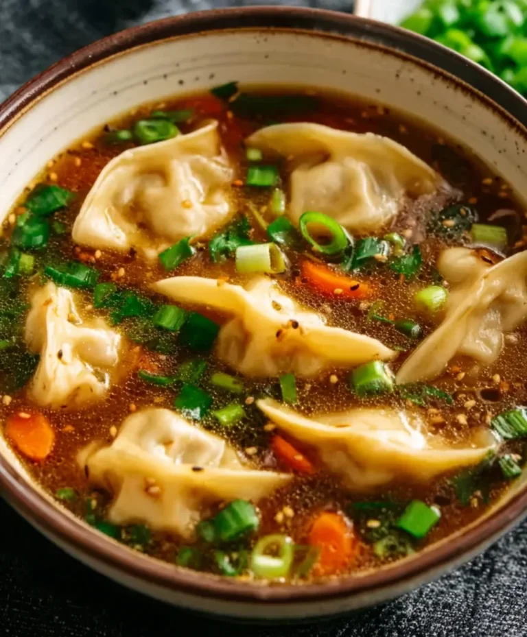 Hearty Beef Potsticker Soup-Comforting Easy Recipe