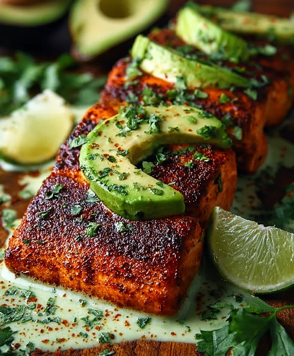 Cajun Salmon Avocado Lime - Healthy Flavor