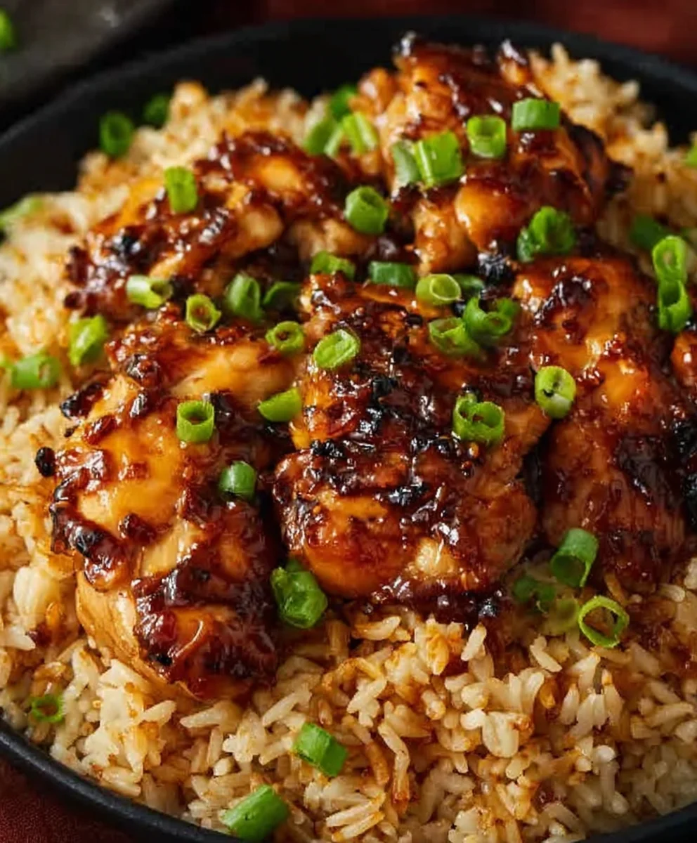 Honey BBQ Chicken Rice-Easy & Delicious Recipe