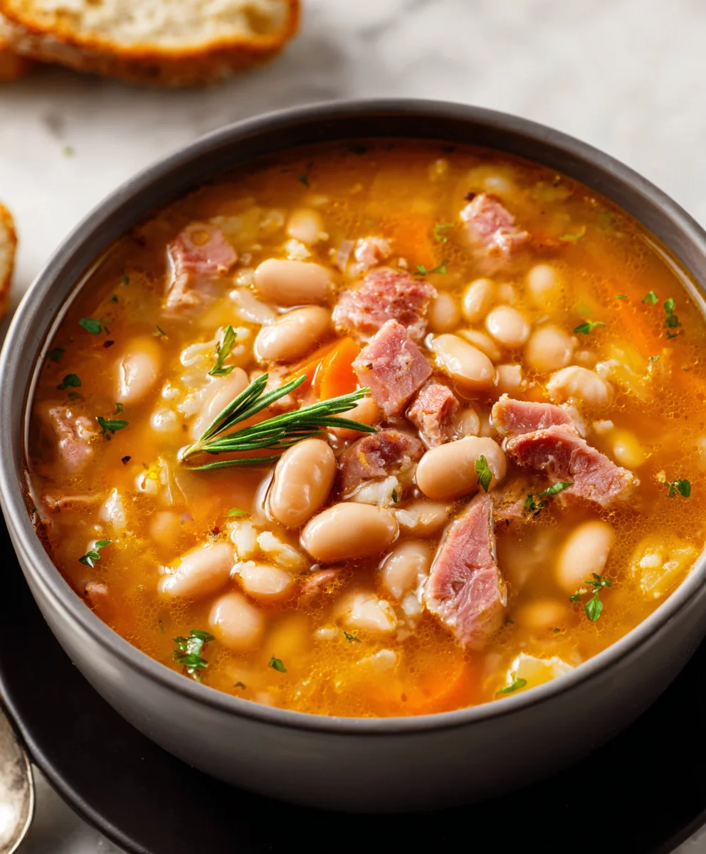 Easy Beef Beef Ham and Bean Soup - Comfort Food Recipe