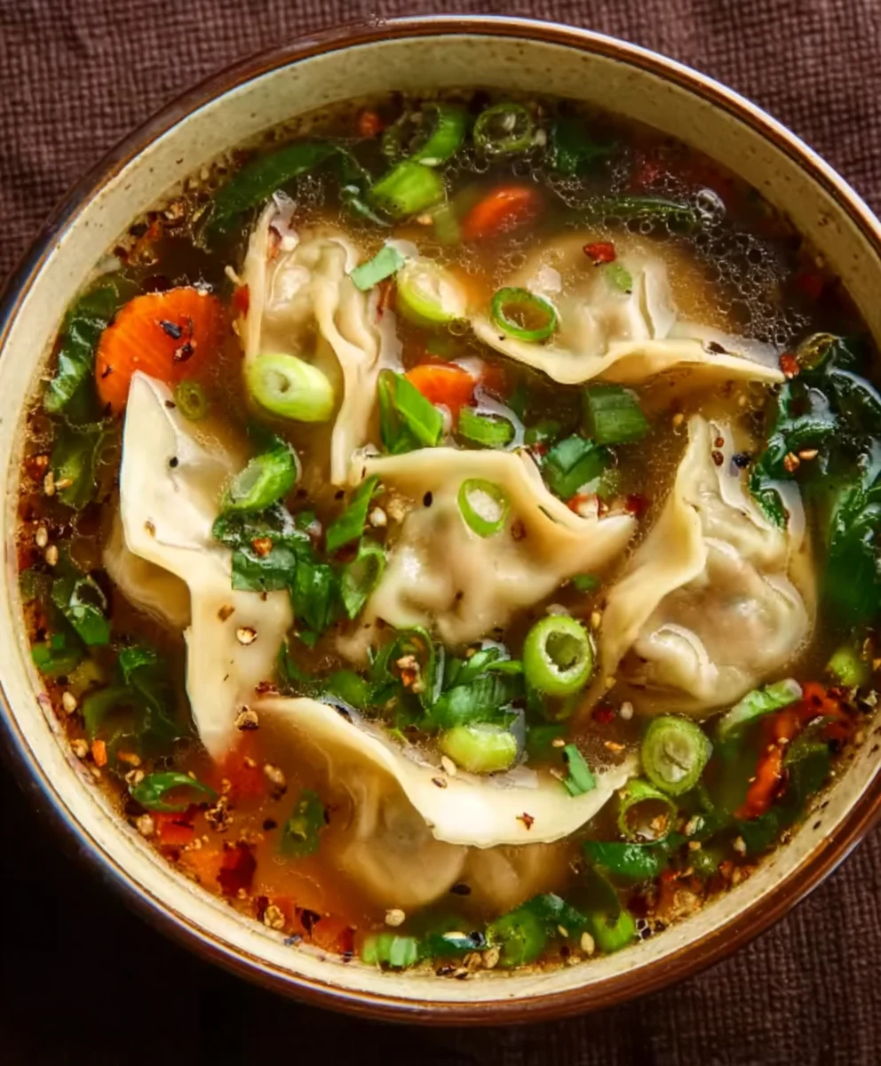 Hearty Beef Potsticker Soup-Comforting Easy Recipe