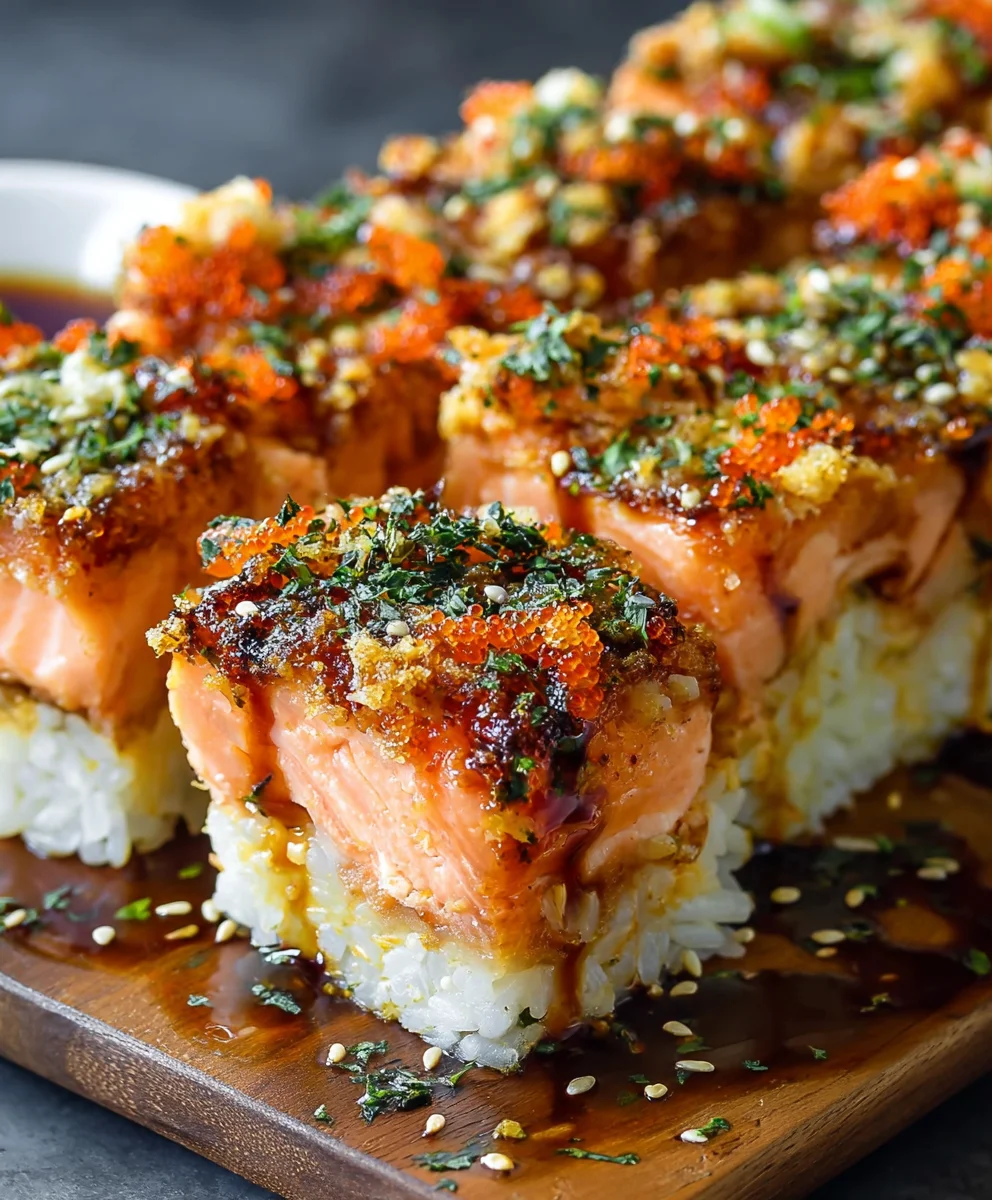 Spicy Salmon Sushi Bake-Easy Delicious Recipe