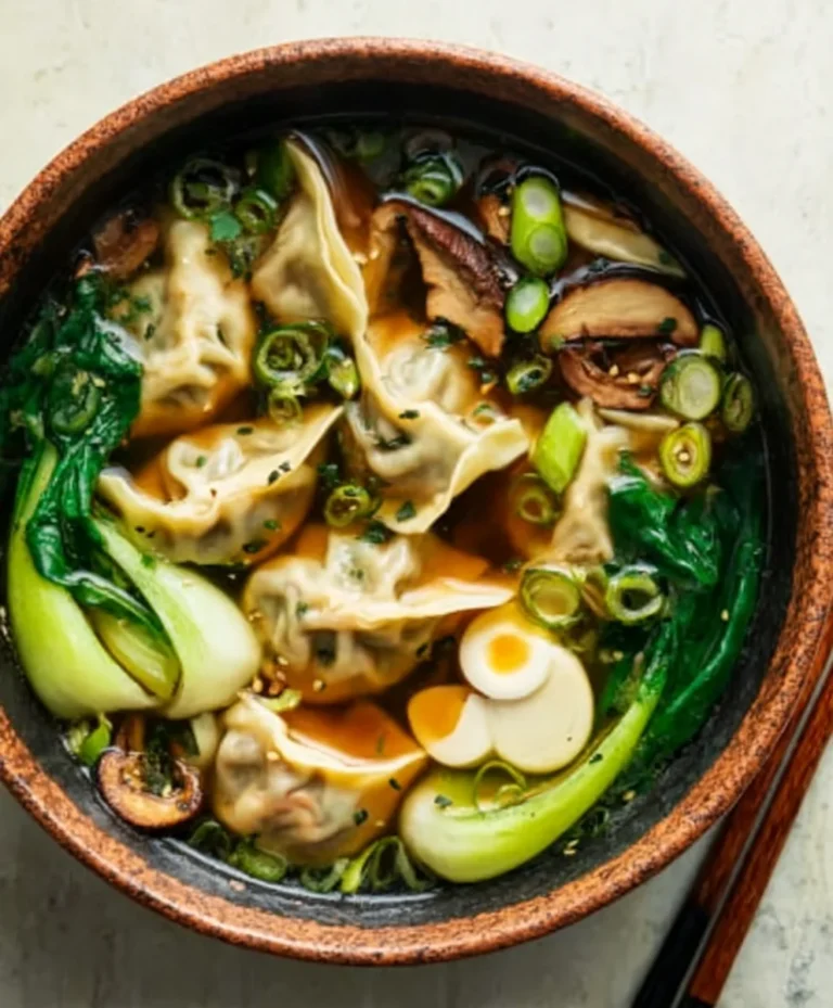 Savory Beef Potsticker Soup – Comforting & Delicious