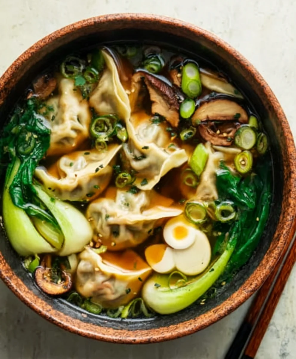 Savory Beef Potsticker Soup - Comforting & Delicious