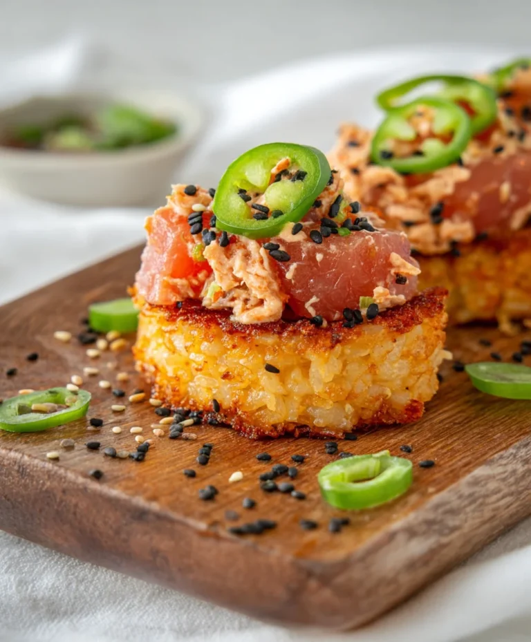 Spicy Tuna Crispy Rice-Easy Appetizer Recipe