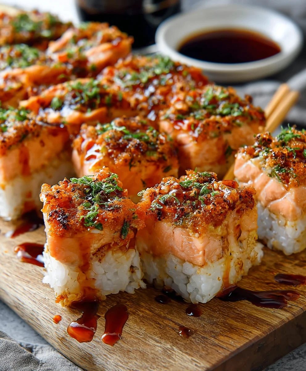 Spicy Salmon Sushi Bake-Easy Delicious Recipe
