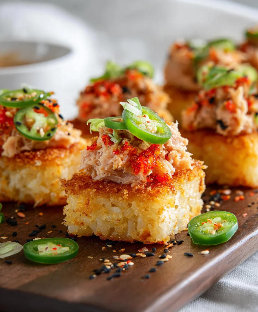 Spicy Tuna Crispy Rice-Easy Appetizer Recipe