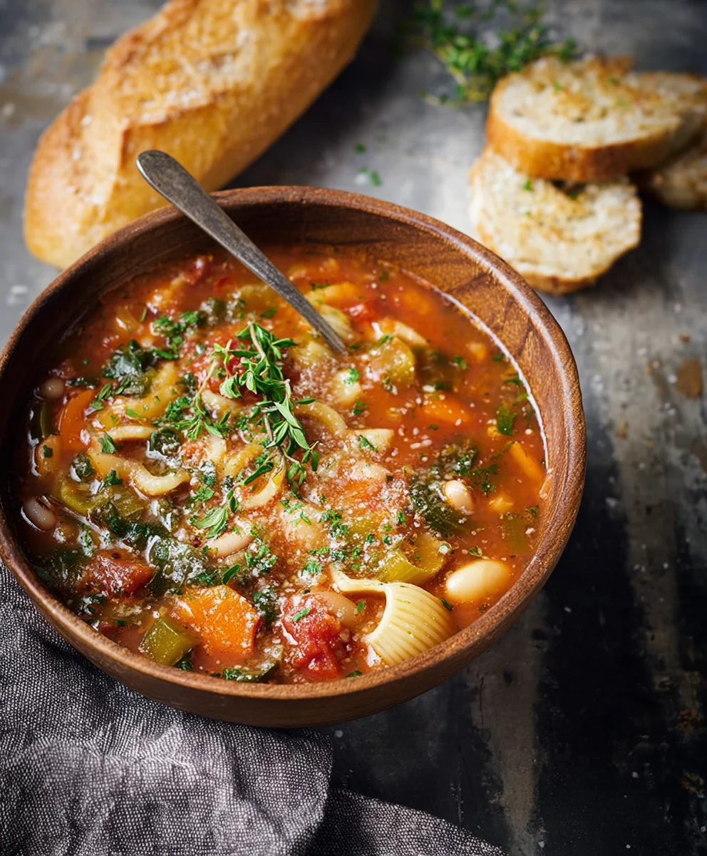 Hearty Winter Minestrone Soup-Comforting & Delicious