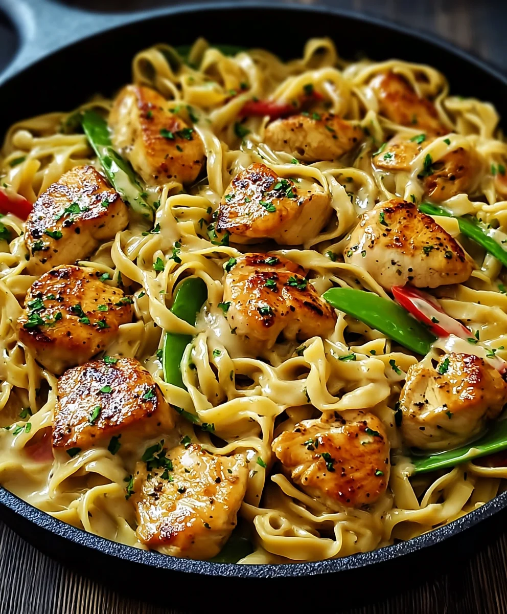 Easy One Pan Chicken Noodles-Dinner Delight