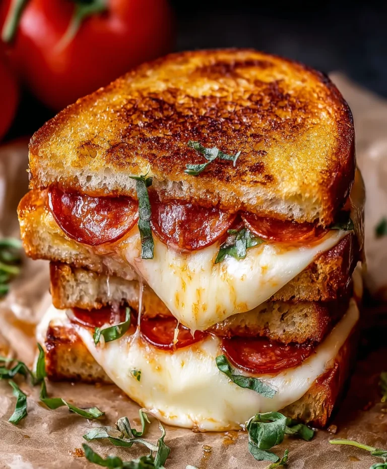 Beef Beef Pepperoni Pizza Grilled Cheese-Ultimate Comfort Food