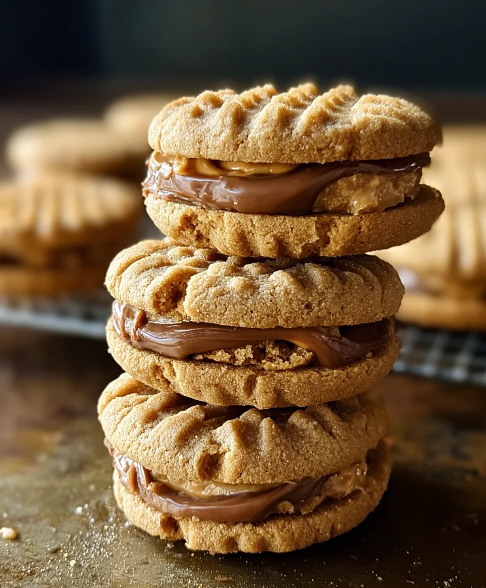 Easy Peanut Butter Sandwich Cookies-Homemade Treat