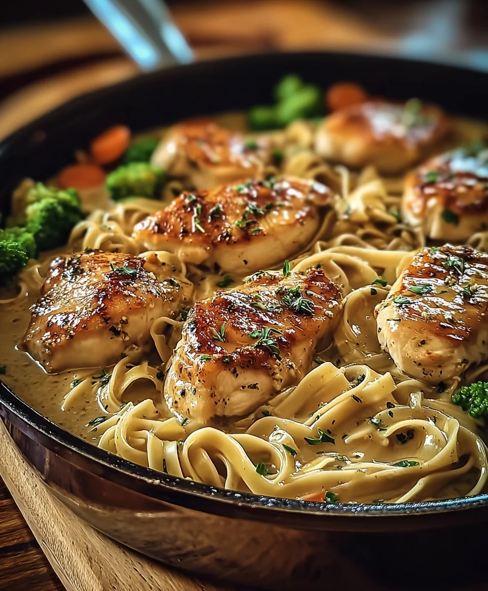 Easy One Pan Chicken Noodles-Dinner Delight