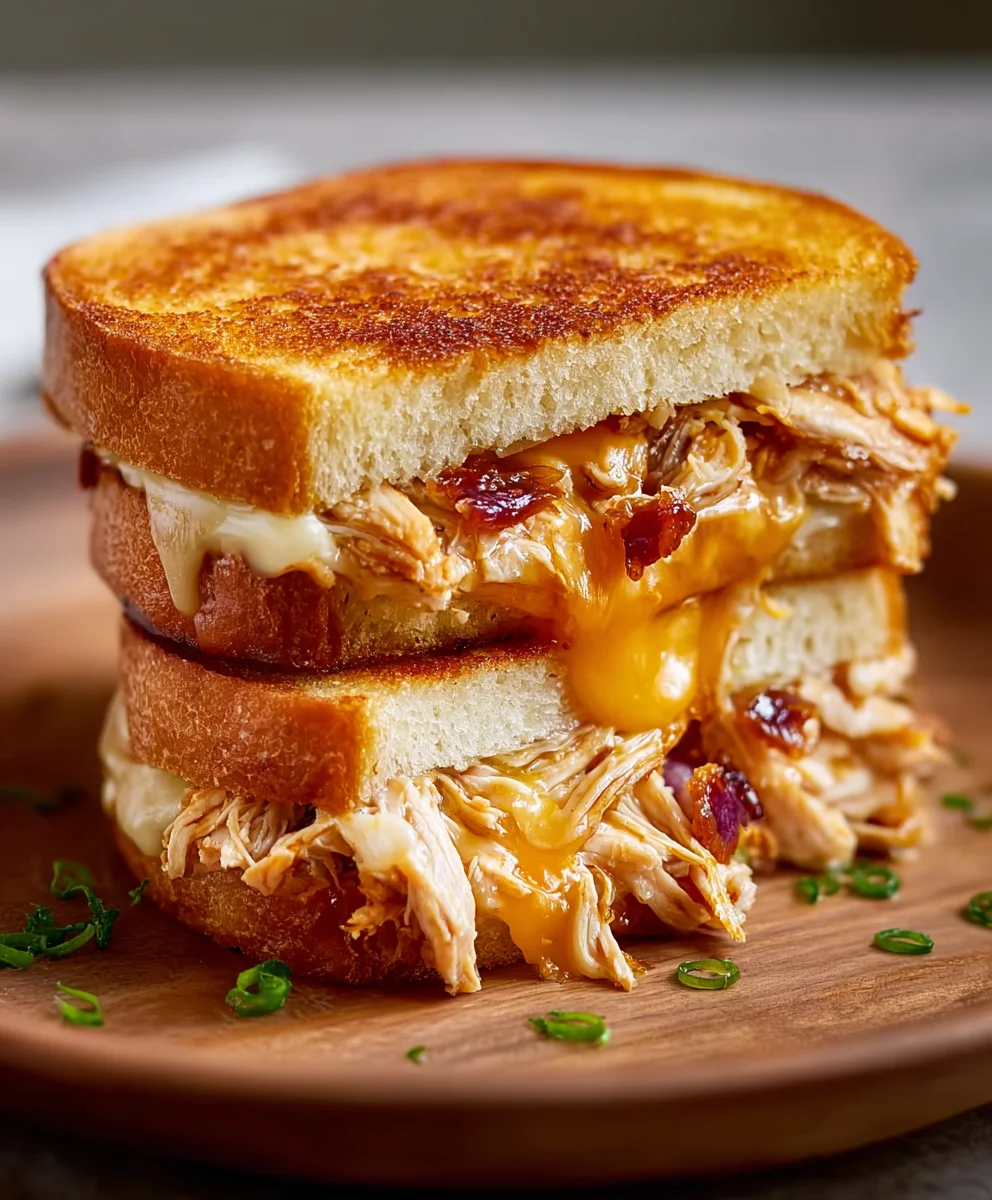 Smoky BBQ Chicken Grilled Cheese-Ultimate Comfort Food