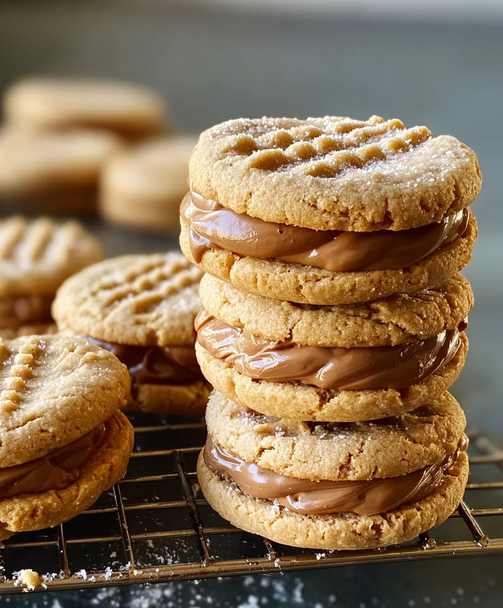 Easy Peanut Butter Sandwich Cookies-Homemade Treat