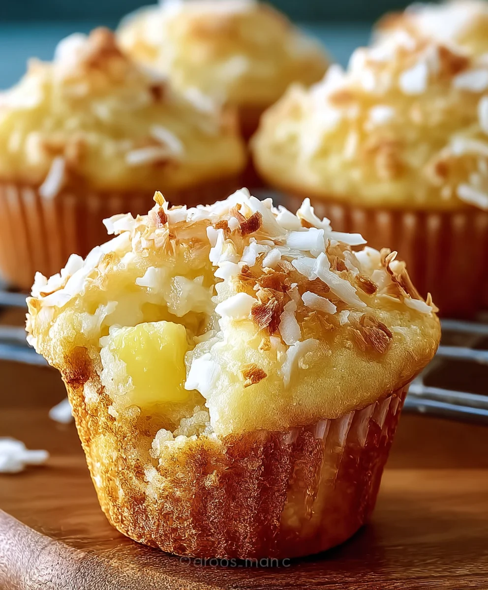 Pineapple Coconut Muffins - Tropical Non-Non-Non-Alcoholic Alternativeic Treat