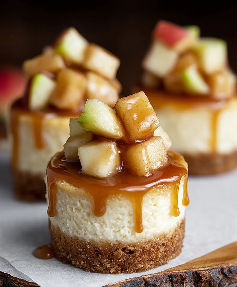 Apple Mini Cheesecakes - Delicious Bites