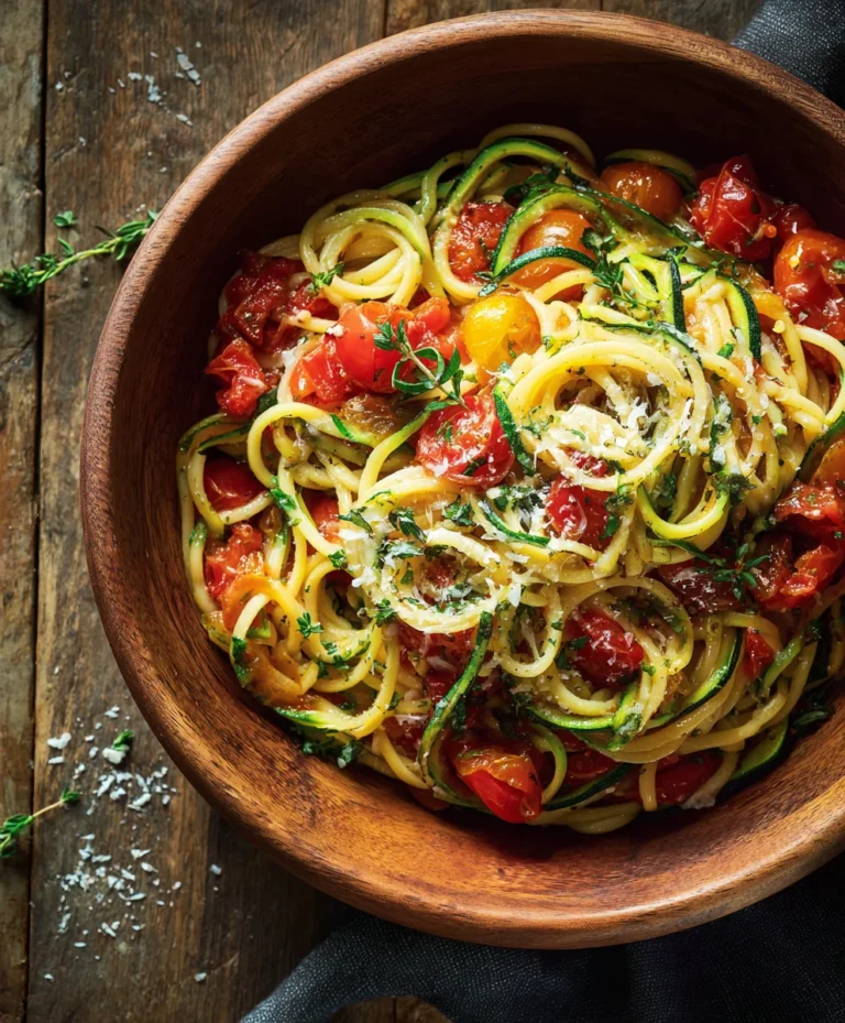 Healthy Tomato Zucchini Pasta-Quick & Easy Meal