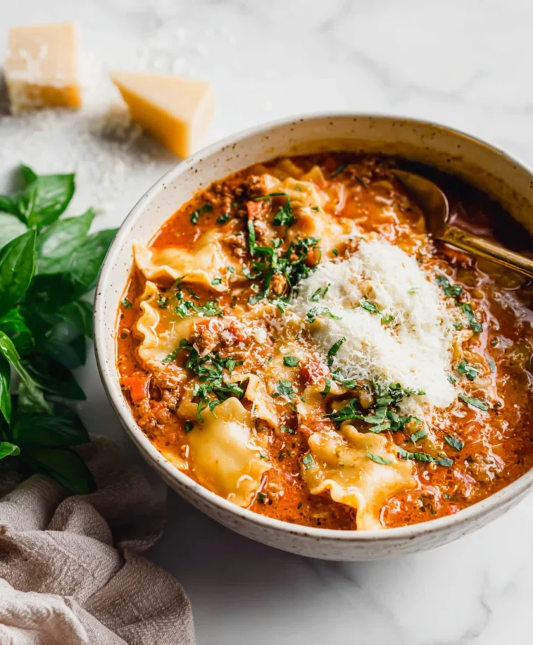 Easy Creamy Lasagna Soup Recipe-Quick & Delicious