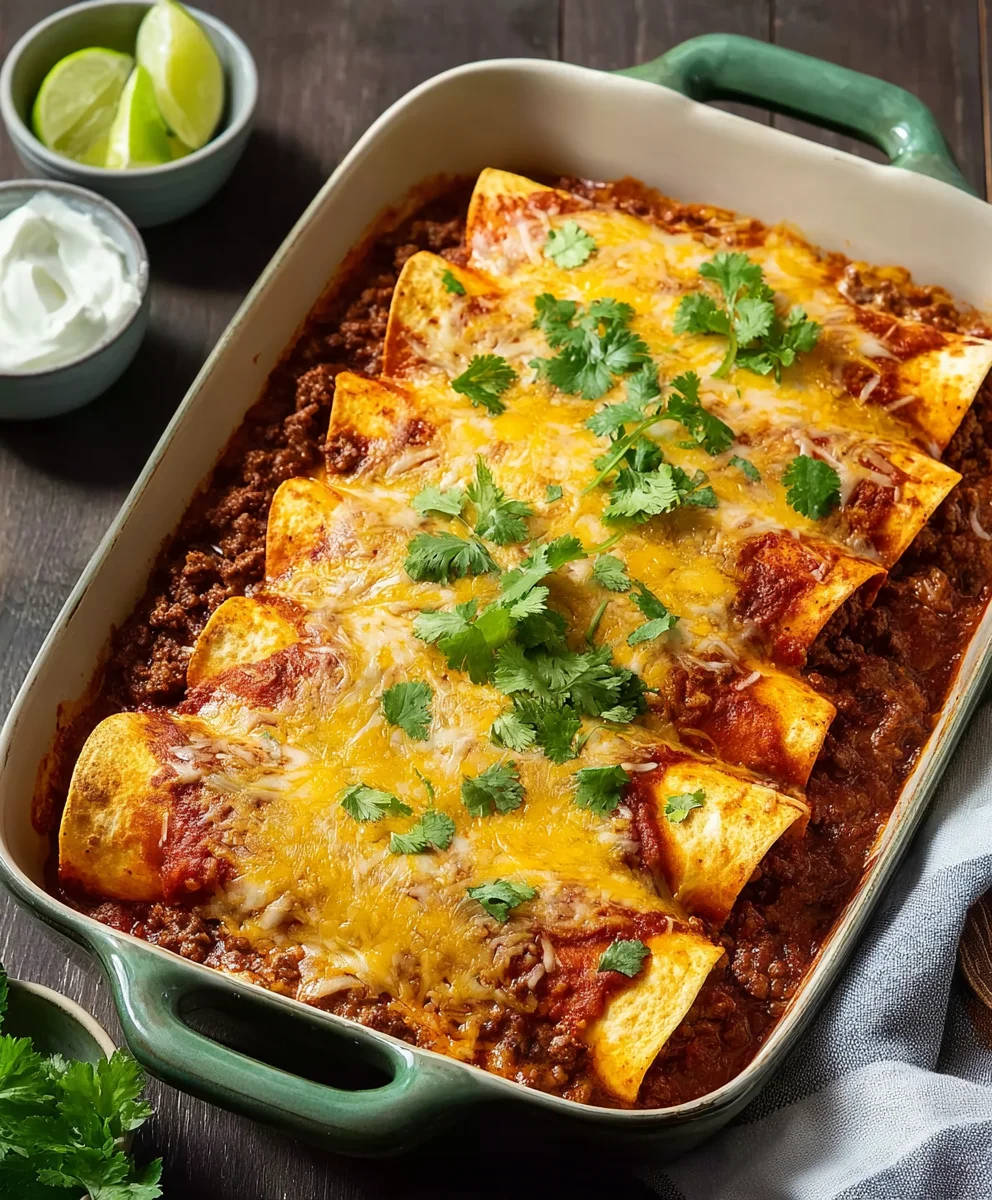 Tex-Mex Beef Enchiladas- Easy & Delicious Dinner
