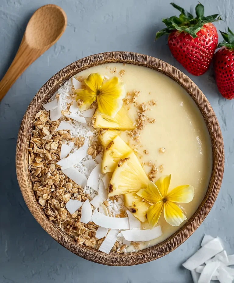 Piña Colada Smoothie Bowl- Tropical Treat- Healthy & Delicious