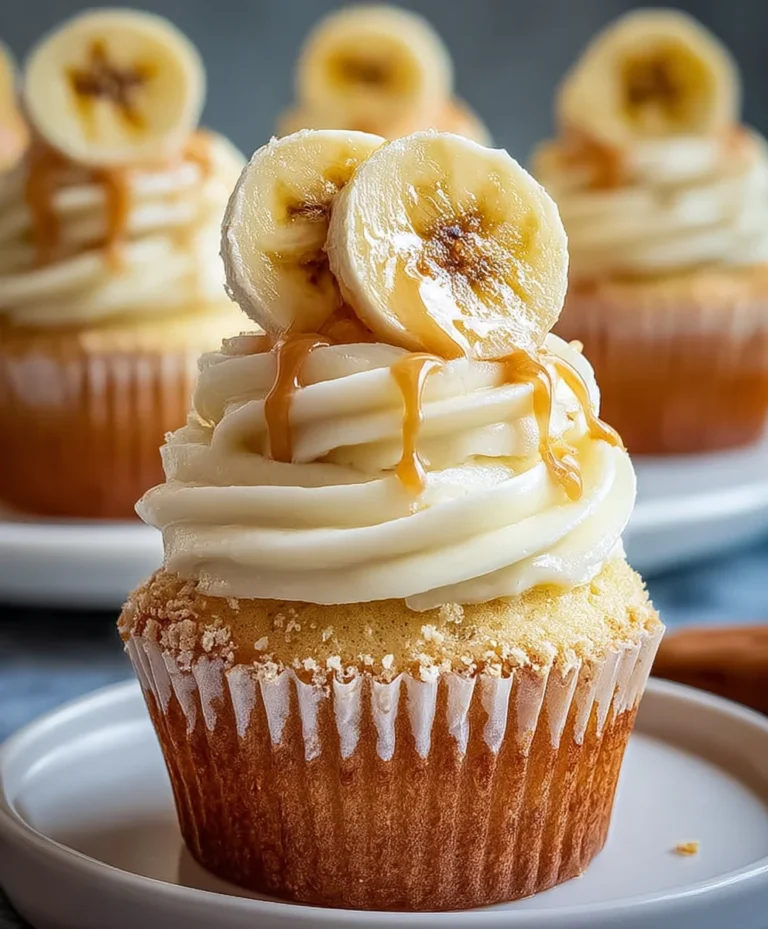 Banana Pudding Cupcakes-Sweet & Creamy Delight