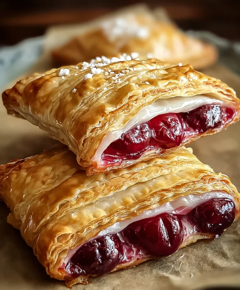 Easy Cherry Turnovers- Simple Sweet Pastry Recipe