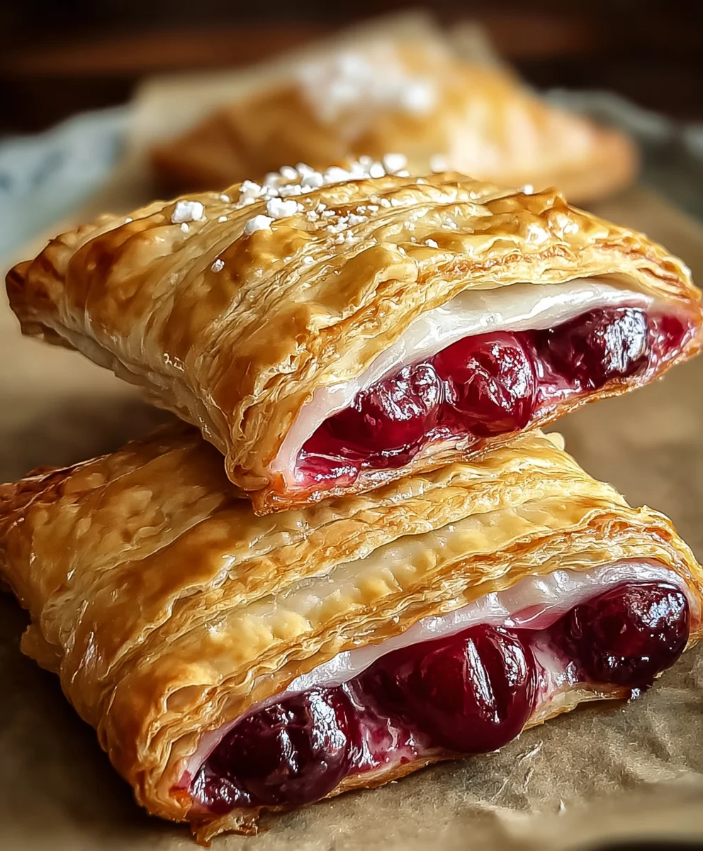 Easy Cherry Turnovers- Simple Sweet Pastry Recipe