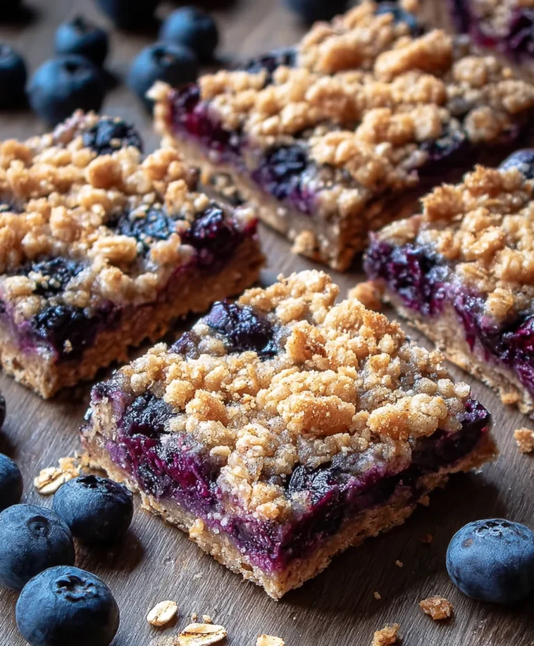 Healthy Blueberry Oatmeal Crum extractble Bars-Easy Recipe