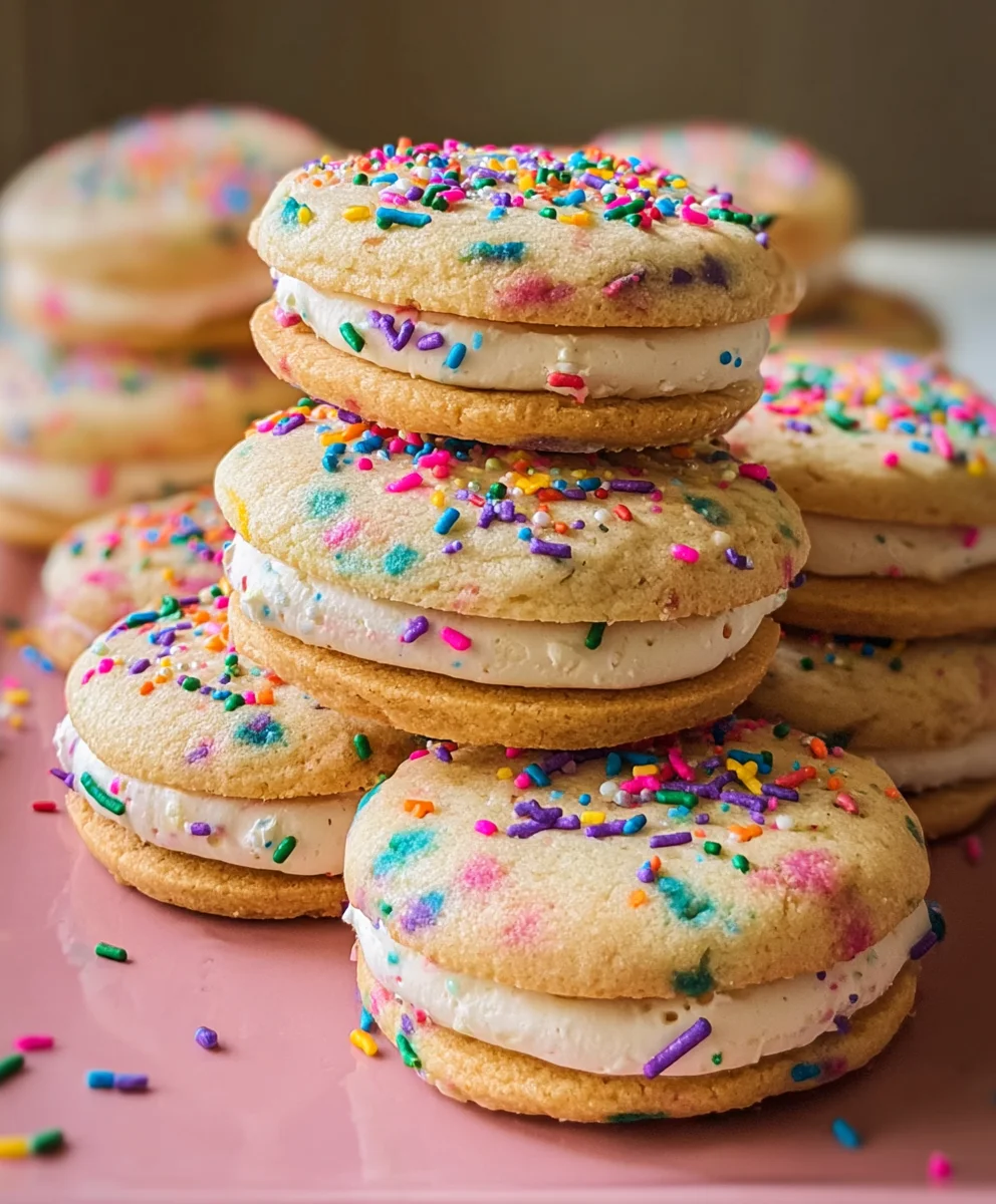 Funfetti Sandwich Cookies-Easy Festive Treat
