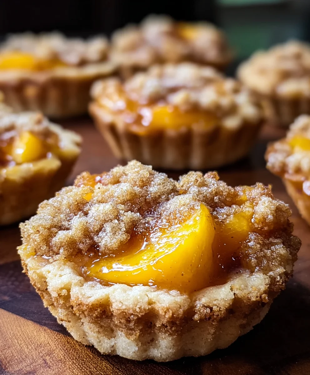 Peach Cobbler Cookie Cups-Sweet Dessert Delight