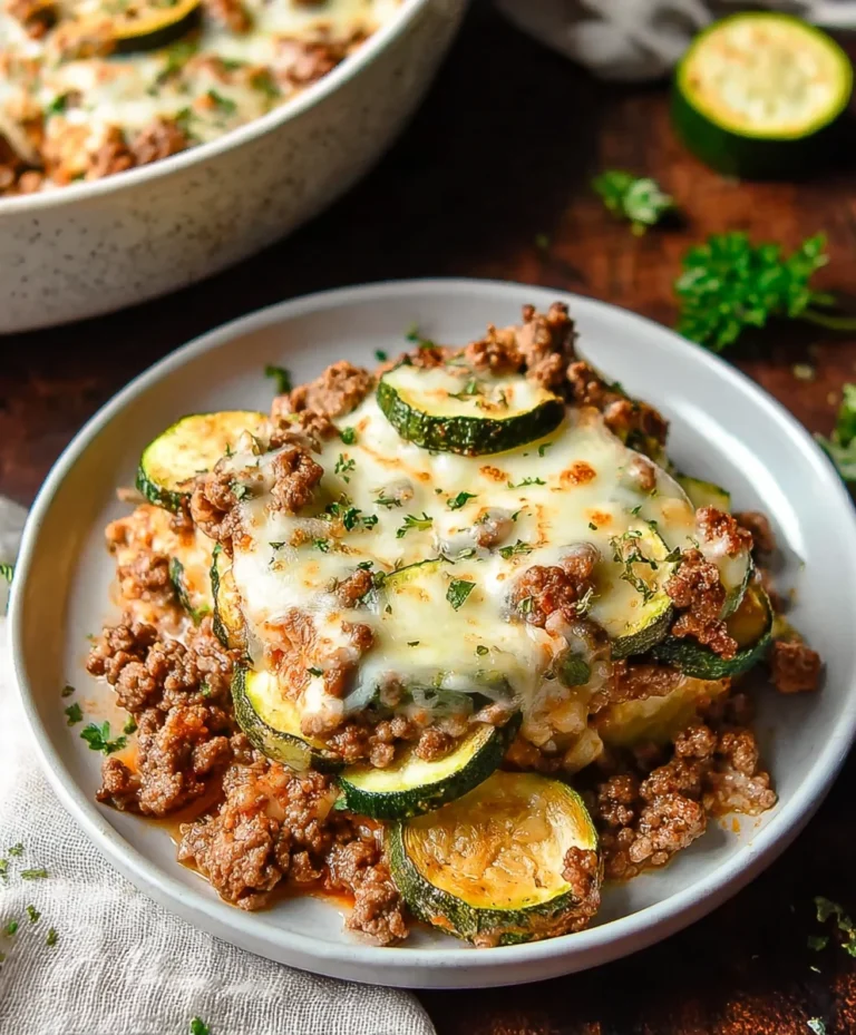 Easy Zucchini Ground Beef Casserole Recipe