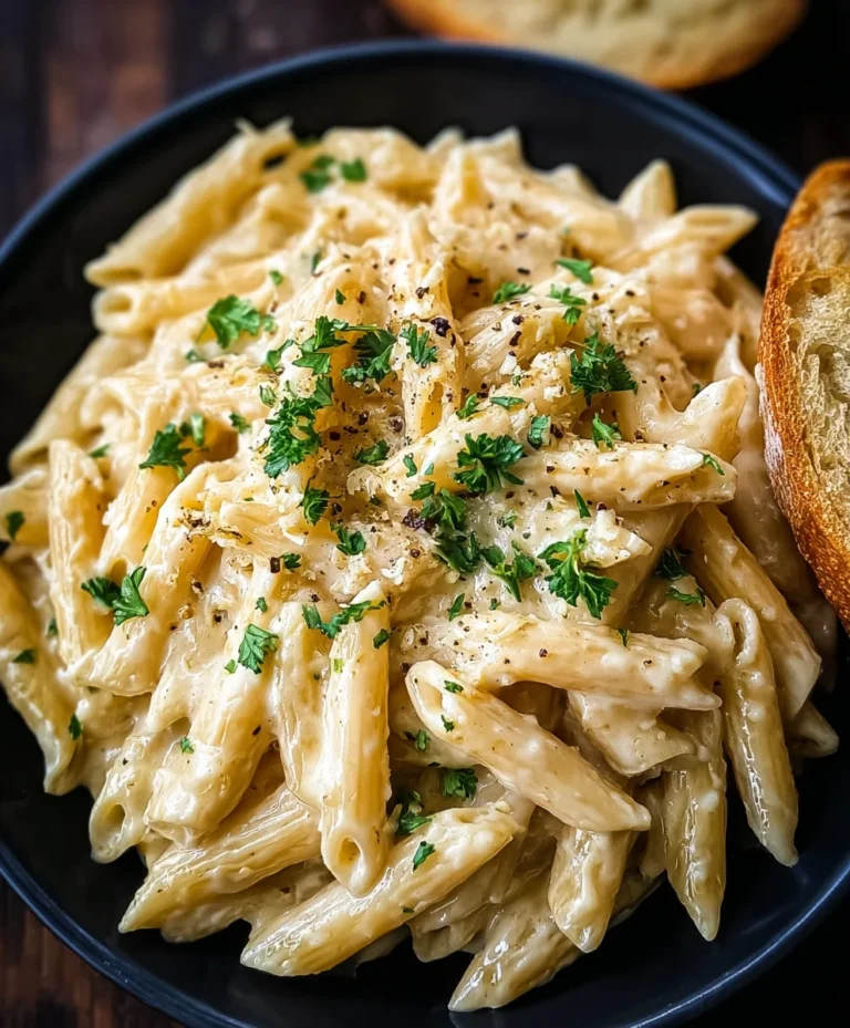 Easy Creamy Garlic Penne Pasta Recipe – Quick & Delicious