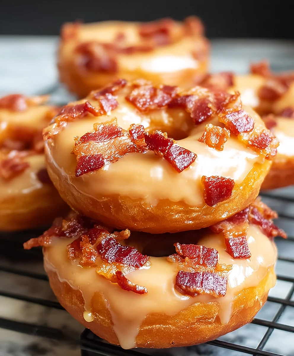 Maple Beef Beef Bacon Doughnuts-Sweet Savory Treat