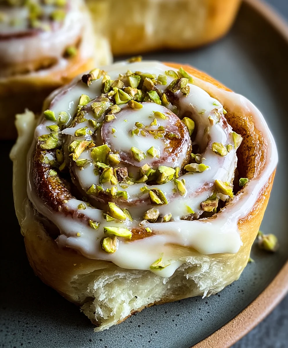Pistachio Cream Cinnamon Rolls-Small Batch Treat