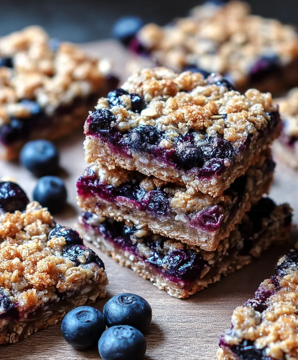 Healthy Blueberry Oatmeal Crum extractble Bars-Easy Recipe