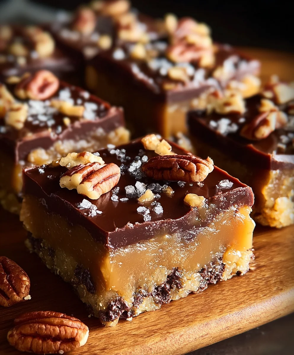 Easy Turtle Bars-Decadent Chocolate Caramel Pecan Treat