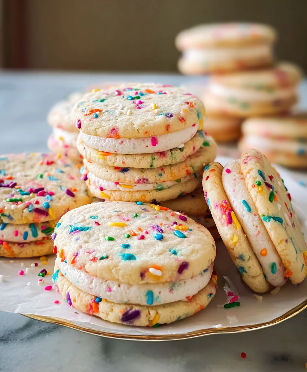 Funfetti Sandwich Cookies-Easy Festive Treat